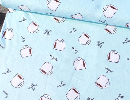 449)140x50cm flanelle de coton Tasse à café, Hobby en Vrije tijd, Stoffen en Lappen, Nieuw, Katoen, 120 cm of meer, 30 tot 200 cm