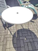 ronde tafel met parasolgat, Tuin en Terras, Tuintafels, Ophalen, Gebruikt, Rond, Overige materialen