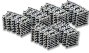 Lego treinsporen bochten 48 stuks, = 3 volledige cirkels beschikbaar voor biedingen
