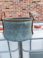 koper ketel met smeedijzer handvaten, Ophalen, Koper