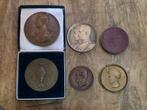 5 Belgische medailles in brons, Ophalen of Verzenden, Brons