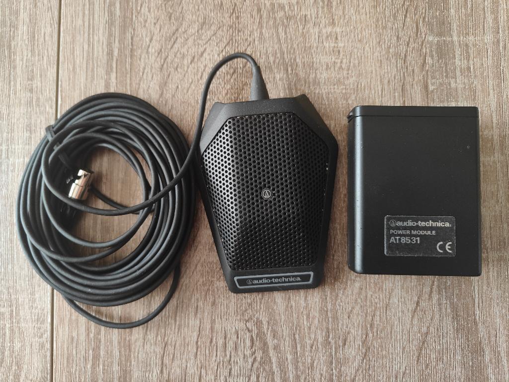 Audio-technica PZM Microfoon U851a en voeding AT8531, Muziek en Instrumenten, Microfoons, Zo goed als nieuw, Overige typen, Ophalen