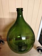 Groene geblazen bolle vaas, Huis en Inrichting, Ophalen, Minder dan 50 cm, Groen, Glas