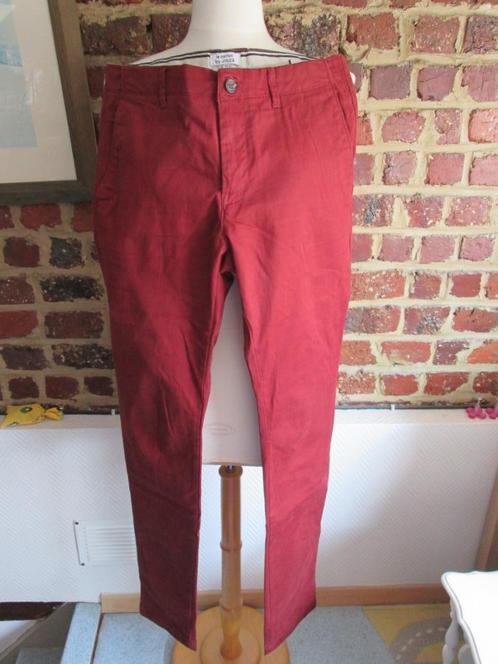 Jules pantalon toile rouge taille 36, Kleding | Heren, Broeken en Pantalons, Zo goed als nieuw, Maat 46 (S) of kleiner, Rood, Ophalen of Verzenden