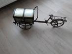 Decoratie bakfiets met draaiende wielen, Ophalen, Gebruikt