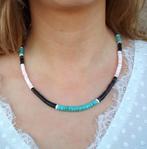 Indiaanse ketting voor dames of heren turkoois zilver Surfer, Blauw, Nieuw, Ophalen of Verzenden, Met edelsteen