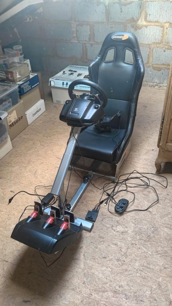 Playseat + Logitech G27, Games en Spelcomputers, Spelcomputers | Overige Accessoires, Gebruikt, Ophalen