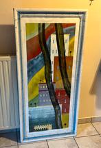 Kunstwerk modern kunstenaar zie foto H 148 cm x B 71 cm, Ophalen