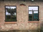 ramen hout met dubbel glas, Doe-het-zelf en Bouw, Glas en Ramen, Ophalen, Gebruikt, Gevelraam of Ruit