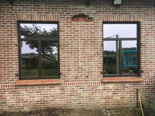 ramen hout met dubbel glas, Doe-het-zelf en Bouw, Glas en Ramen, Gebruikt, Gevelraam of Ruit, Ophalen