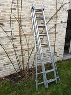 Schuifladder 3-delig, Doe-het-zelf en Bouw, Ophalen, Gebruikt, Ladder, Opvouwbaar of Inschuifbaar