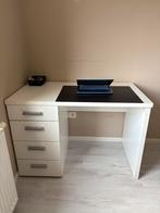 💼💻Stijlvol wit bureau met lades🏢📚– in goede staat✨, Ophalen, Zo goed als nieuw, Bureau