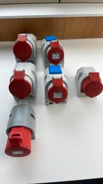 Industriele stopcontacten 400V Nieuwstraat,zie omschrijving, Doe-het-zelf en Bouw, Elektriciteit en Kabels, Ophalen, Zo goed als nieuw