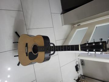 Grande guitare stagg avec support, Enlèvement, Comme neuf, Guitare