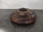 vintage houten messing kruidendoos India, Ophalen of Verzenden