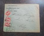 Magnifique enveloppe 1906 timbré leopold II, Ophalen of Verzenden, Envelop