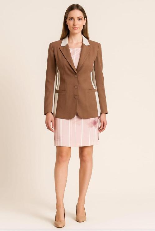 blazer van A Bientôt maat 36/38, Kleding | Dames, Jasjes, Kostuums en Pakken, Gedragen, Jasje, Maat 36 (S), Bruin, Ophalen of Verzenden