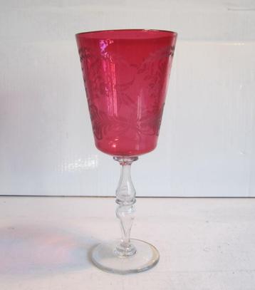 Antiek XL geciseleerd glas, beker 'Victor' 28,5 cm hoog beschikbaar voor biedingen