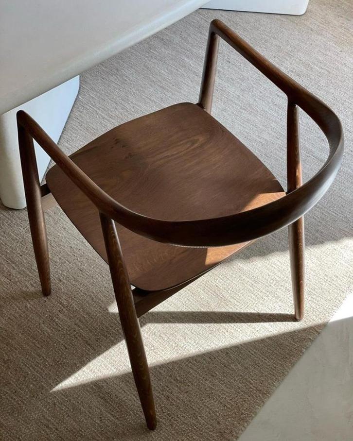Dining chair - Jackie Secoia, Huis en Inrichting, Stoelen, Zo goed als nieuw, Eén, Hout, Bruin, Ophalen