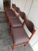 Vintage eetkamerstoelen, Ophalen, Bruin, Hout, Zo goed als nieuw