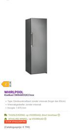 Whirlpool inox koelkast zonder vriesvak, Ophalen, Zonder vriesvak