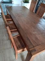Table et chaises teck, Enlèvement, Comme neuf, 4 à 6 chaises