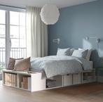 Ikea Platsa - Bedframe met opbergruimte, wit, 140x200, Huis en Inrichting, Ophalen