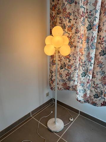 Lampadaire vintage style Max Bill, Enlèvement, Utilisé, Verre, Vintage