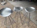 3 Tabourets cuisine ouverte , bar, Ophalen, Gebruikt, In hoogte verstelbaar, Metaal