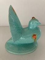 Art Deco Mooie blauwgroene duif in aardewerk, Antiek en Kunst, Ophalen of Verzenden