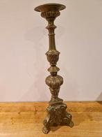 Antieke kandelaar brons, Antiquités & Art, Curiosités & Brocante, Enlèvement ou Envoi