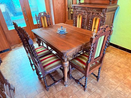 Mechelse tafel met 6 stoelen, Antiek en Kunst, Antiek | Meubels | Tafels, Ophalen