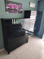 Twee zwarte living kasten, Huis en Inrichting, Ophalen, Gebruikt