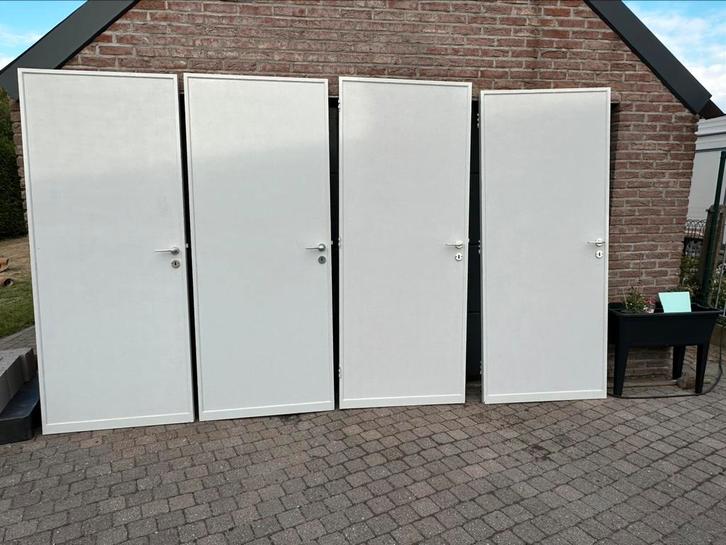 Binnendeuren 4 stuks - verfdeuren, Doe-het-zelf en Bouw, Deuren en Vliegenramen, Gebruikt, Binnendeur, 200 tot 215 cm, 80 tot 100 cm