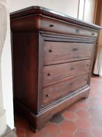 Prachtige Louis-Philippe kast met marmeren blad, Antiek en Kunst, Ophalen