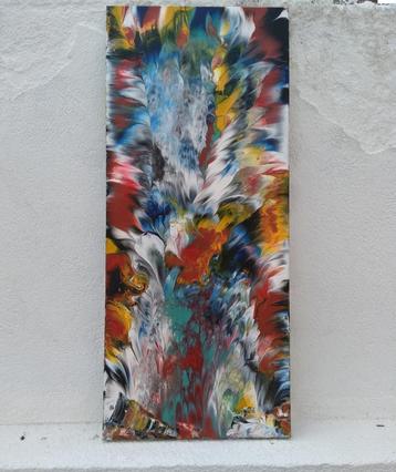 Abstract acrylschilderij 70x30cm (LiRa-Art)