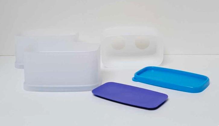 Tupperware™ « Décotours - Empil"O"frais » 200 x 3, Maison & Meubles, Cuisine| Tupperware, Neuf, Boîte, Bleu, Blanc, Enlèvement ou Envoi