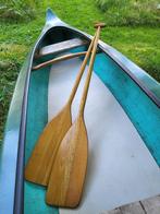 Paar vintage houten kanopeddels, Watersport en Boten, Peddels, Ophalen, Zo goed als nieuw, Enkelbladige peddel