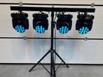 Party 4-bar 4 moving head 12x12w draadloze DMX Flightcase, Ophalen, Zo goed als nieuw, Licht, Kleur