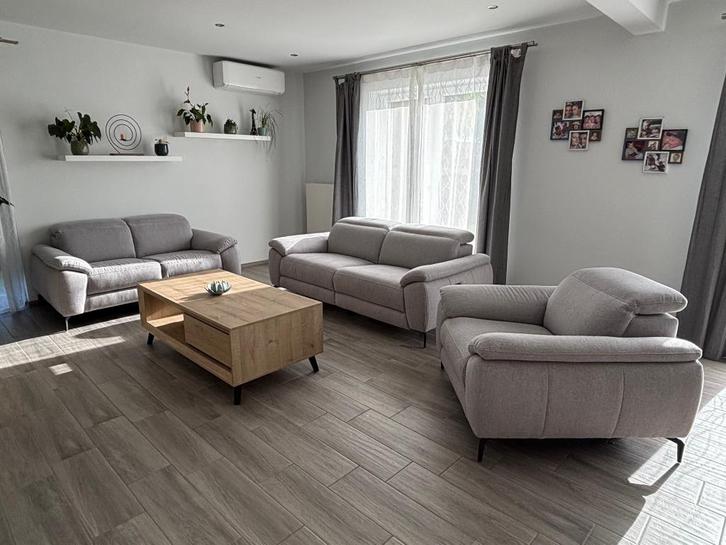 Salon tissu Sub 3 (relax) +2 + 1 (relax) Quasi Neuf (6 mois), Huis en Inrichting, Zetels | Zetels, Zo goed als nieuw, Rechte bank