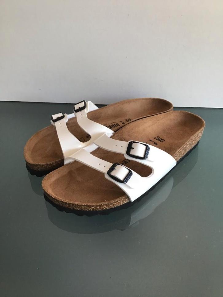 Gratis Verzenden | Birkenstock Nieuwe witte slippers 42, Kleding | Dames, Schoenen, Nieuw, Slippers, Wit, Verzenden