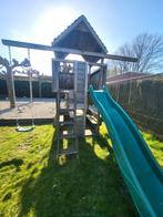 Houten speeltoestel met glijbaan, schommel en trapeze, Kinderen en Baby's, Ophalen, Gebruikt