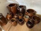 Oude bruine potten, Ophalen