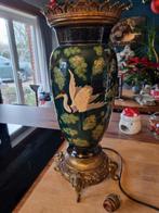 Très ancienne lampe Chinoise 54cm avec dessin en relief