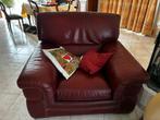 Salon en cuir bordeaux, Enlèvement, Utilisé, Deux personnes, Cuir