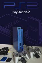 Playstation 2 phat aqua blue kant en klaar met games op ssd, Verzenden, Zo goed als nieuw, Phat, Met games