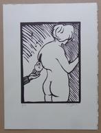 ROLAND TOPOR / KAFKA ONDERWERELD / ZW-W LINOSNEDE / 38x28cm, Ophalen of Verzenden