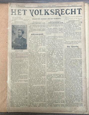 Het Volksrecht : socialistisch weekblad 1895 beschikbaar voor biedingen