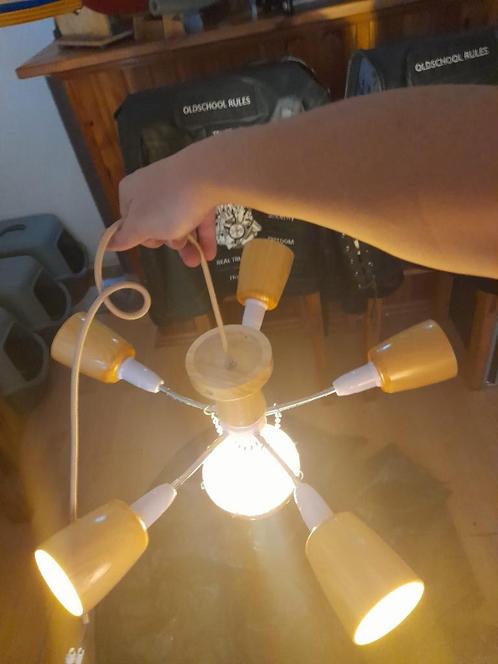 Designer Plafond lamp inc led s en bevestigings matteriaal, Huis en Inrichting, Lampen | Plafondlampen, Nieuw, Hout, Kunststof
