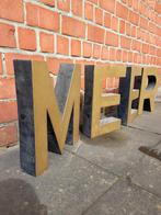 Grote vintage metalen letters (M,E,E,R), Antiek en Kunst, Antiek | Woonaccessoires, Ophalen